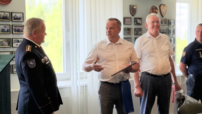 Padėka už ilgametę tarnystę Visagino žmonių saugumui