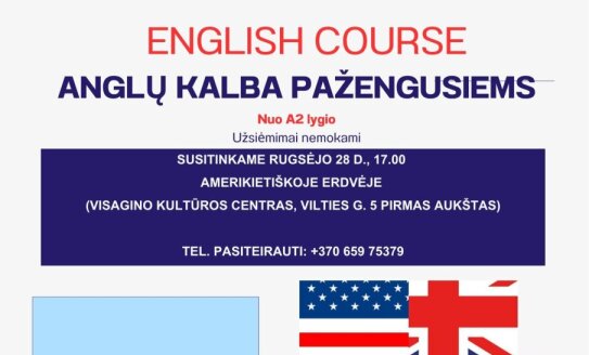 Amerikietiška erdvė Visagine kviečia mokytis anglų kalbos