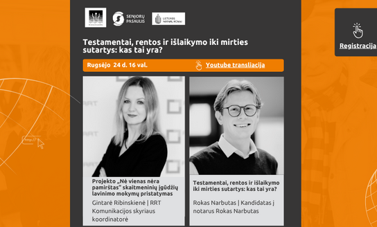 Skaitmeninio raštingumo projektas „Nė vienas nėra pamirštas“ kviečia į nuotolinę paskaitą