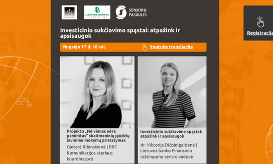 Kviečiame į nemokamą paskaitą – kaip atpažinti investicinį sukčiavimą?