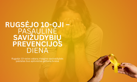 Rugsėjo 10-ąją bus minima Pasaulinė savižudybių prevencijos diena