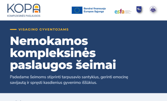 Nemokamos kompleksinės paslaugos šeimai