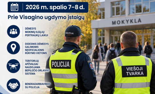 Prevencinė akcija prie Visagino švietimo įstaigų