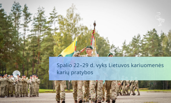 Spalio 22–29 d. vyks Lietuvos kariuomenės karių pratybos